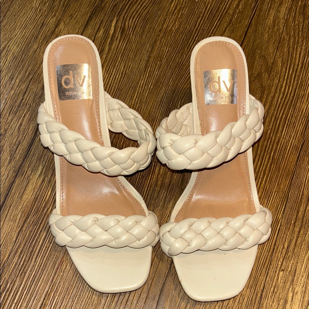 DV by Dolce Vita Women's Braided Cream Heels